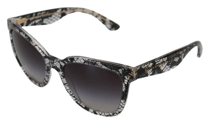 DG4190 Black Lace Acetate Crystal Round Sunglasses