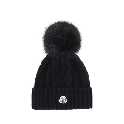 Cashmere blend Hat with pom-pon