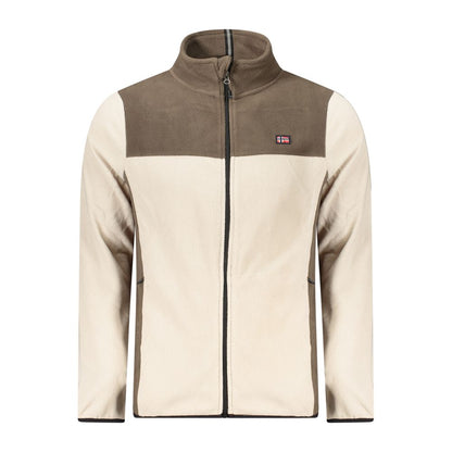 Beige Polyester Men Sweater