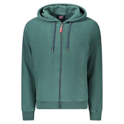 Green Polyester Men Sweater