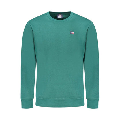 Green Cotton Mens Sweater