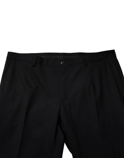 Black Wool Formal Dress Men Trousers Pants