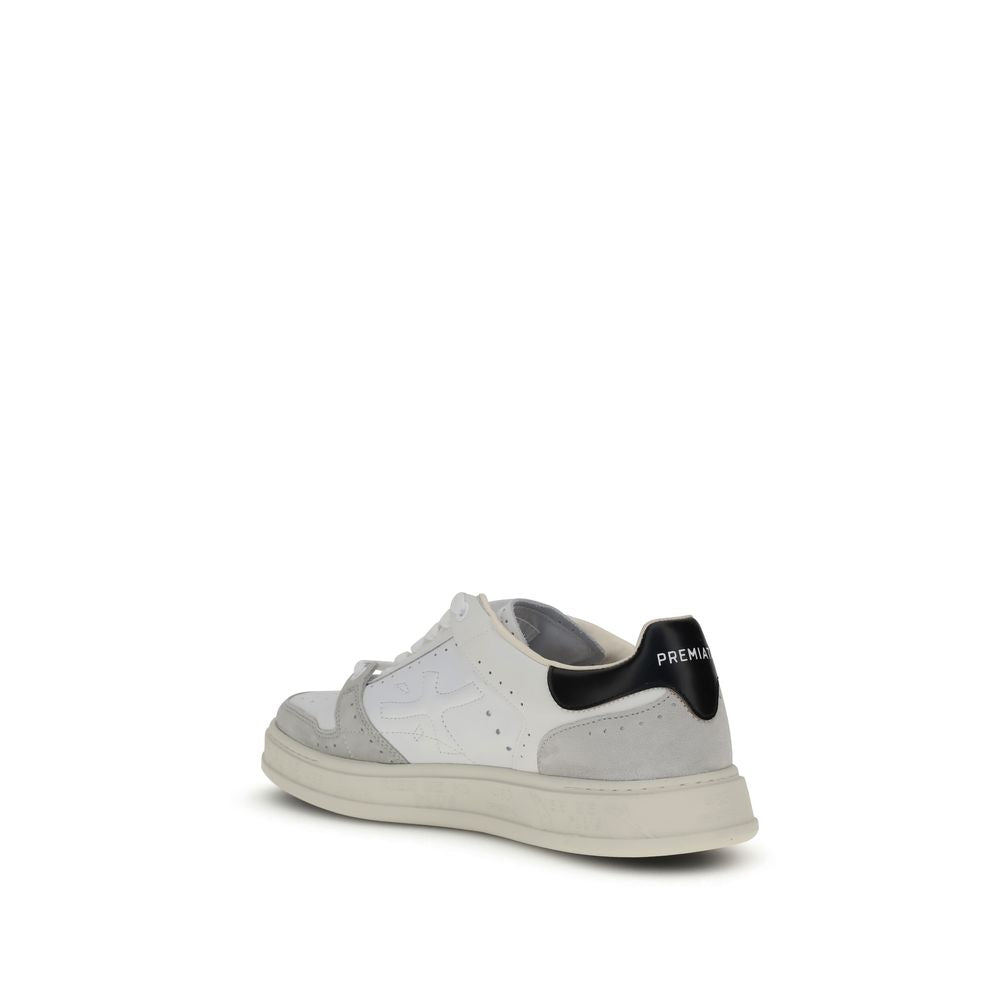 White Calf Leather Bos Taurus Low Top Sneakers