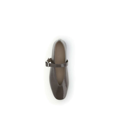 Brown Calf Leather Bos Taurus Ballet Flats