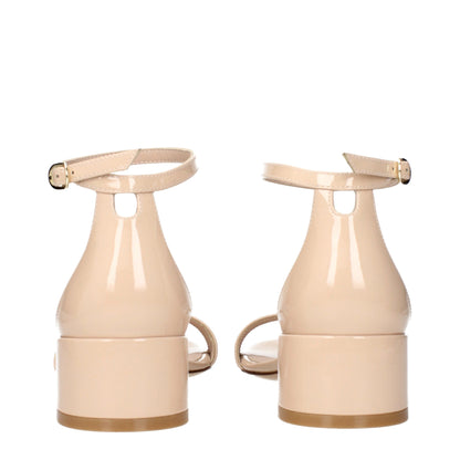 Beige Leather Sandals