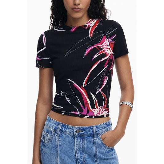 Black Viscose Women Top