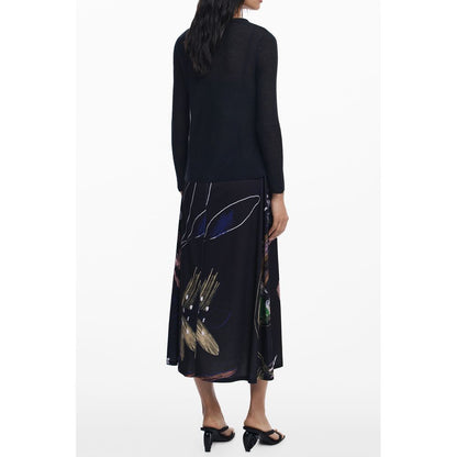 Black Polyester Women Dress