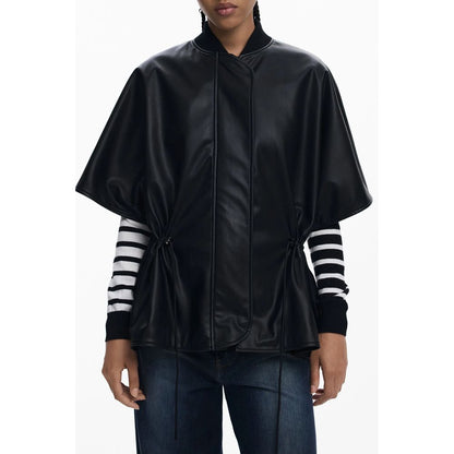 Black Polyethylene Women Poncho