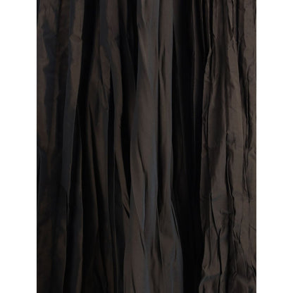 Crinkle-effect design pleated midi Skirt