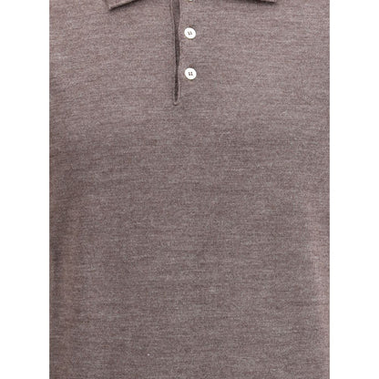Knitted Long Sleeved Polo Shirt