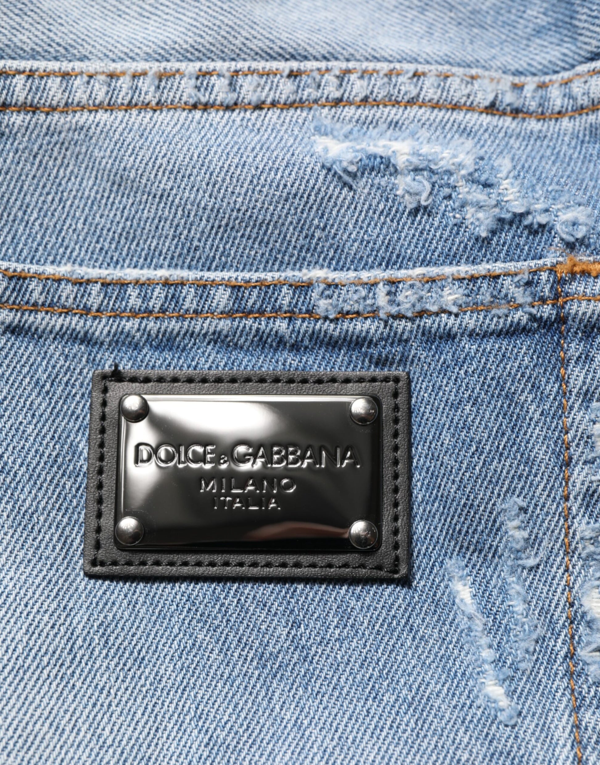 Blue Distressed Ripped Denim Trouser Jeans