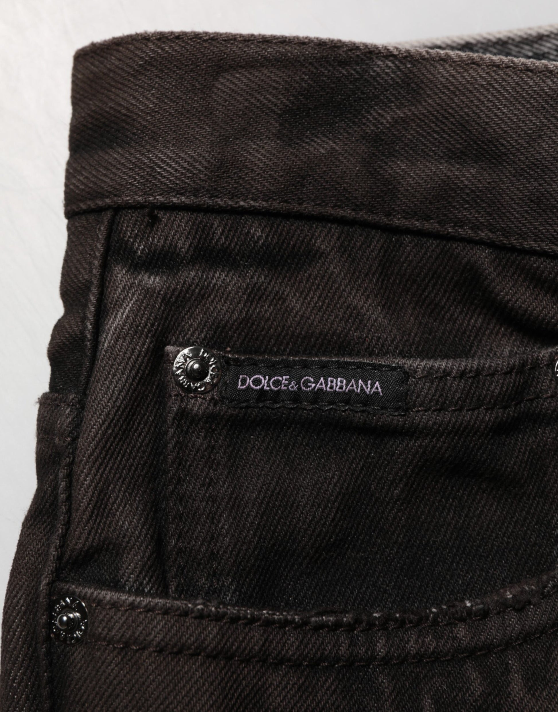 Black Cotton Tattered Denim Men Bermuda Short