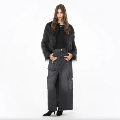 Black Cotton Skirt
