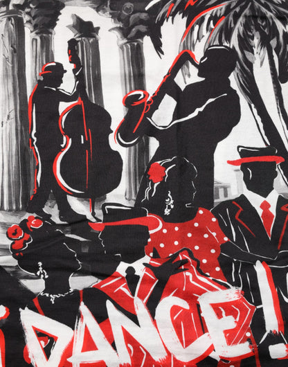 Multicolor Agrigento Dance Jazz Music Print T-shirt