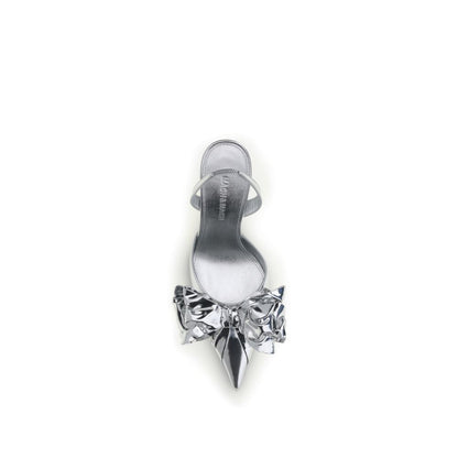 Cadeau Silver Wrapped Leather Pumps