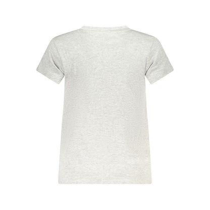 Gray Cotton Women T-Shirt