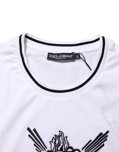 White Sacred Heart Short Sleeve Men T-shirt