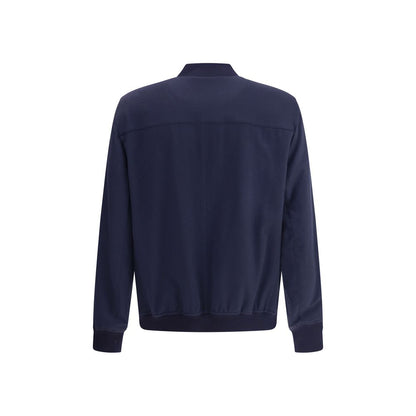 Blue Cashmere Bomber