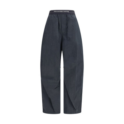 Black Cotton Casual Pants