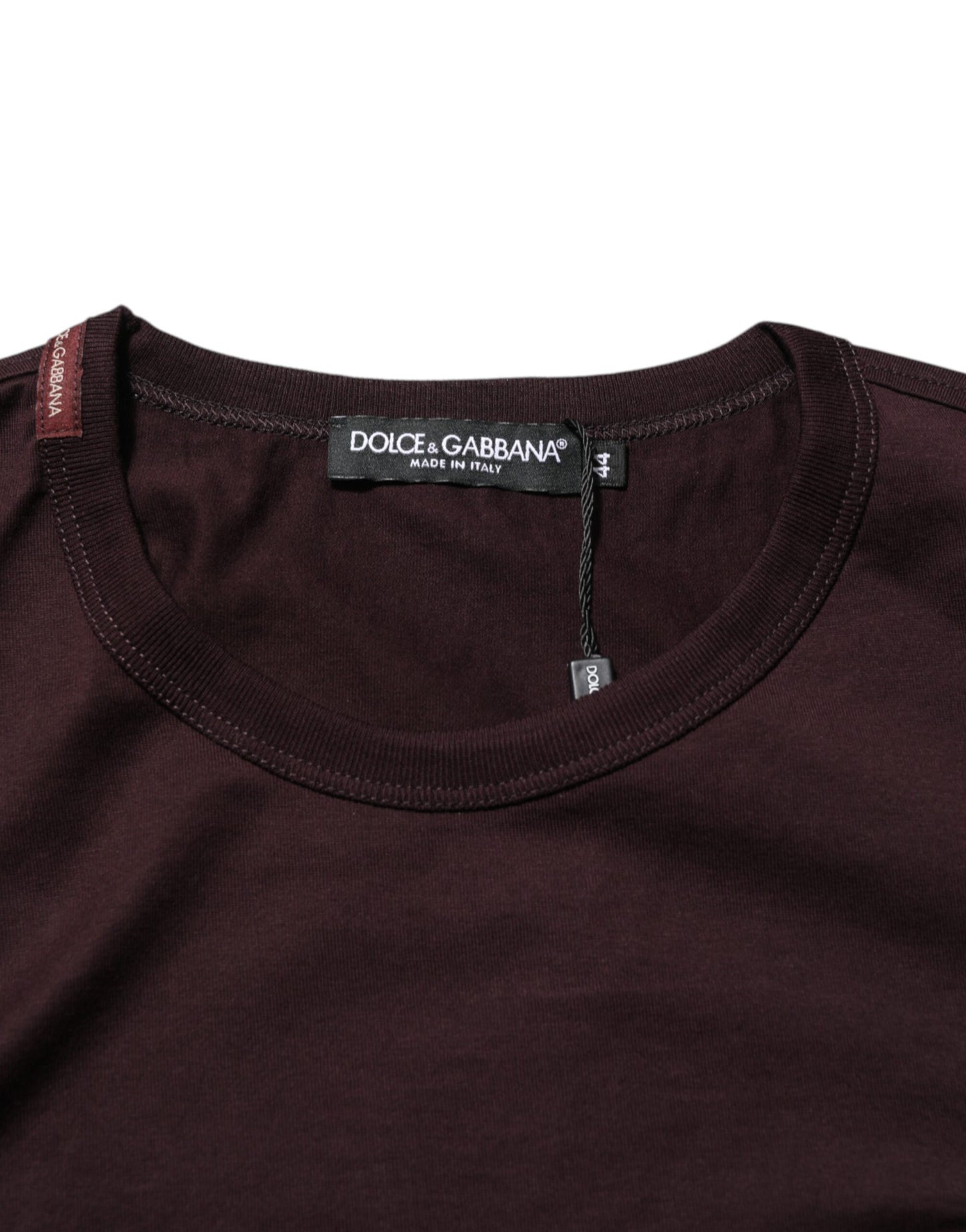 Brown Logo Plaque Cotton Crew Neck T-shirt