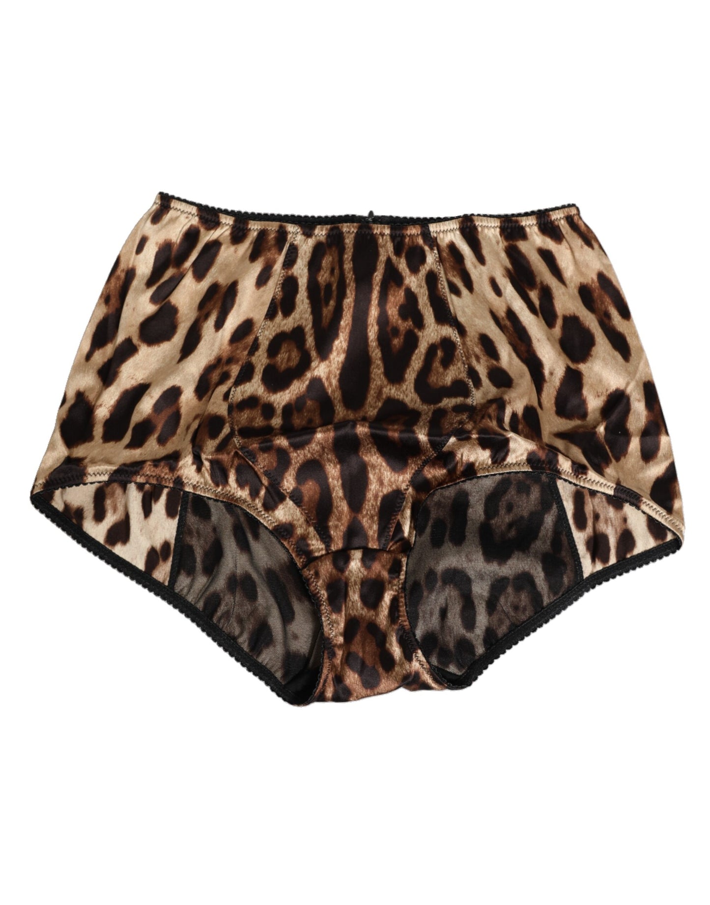 Multicolor Leopard Silk High Waist Girdle Underwear