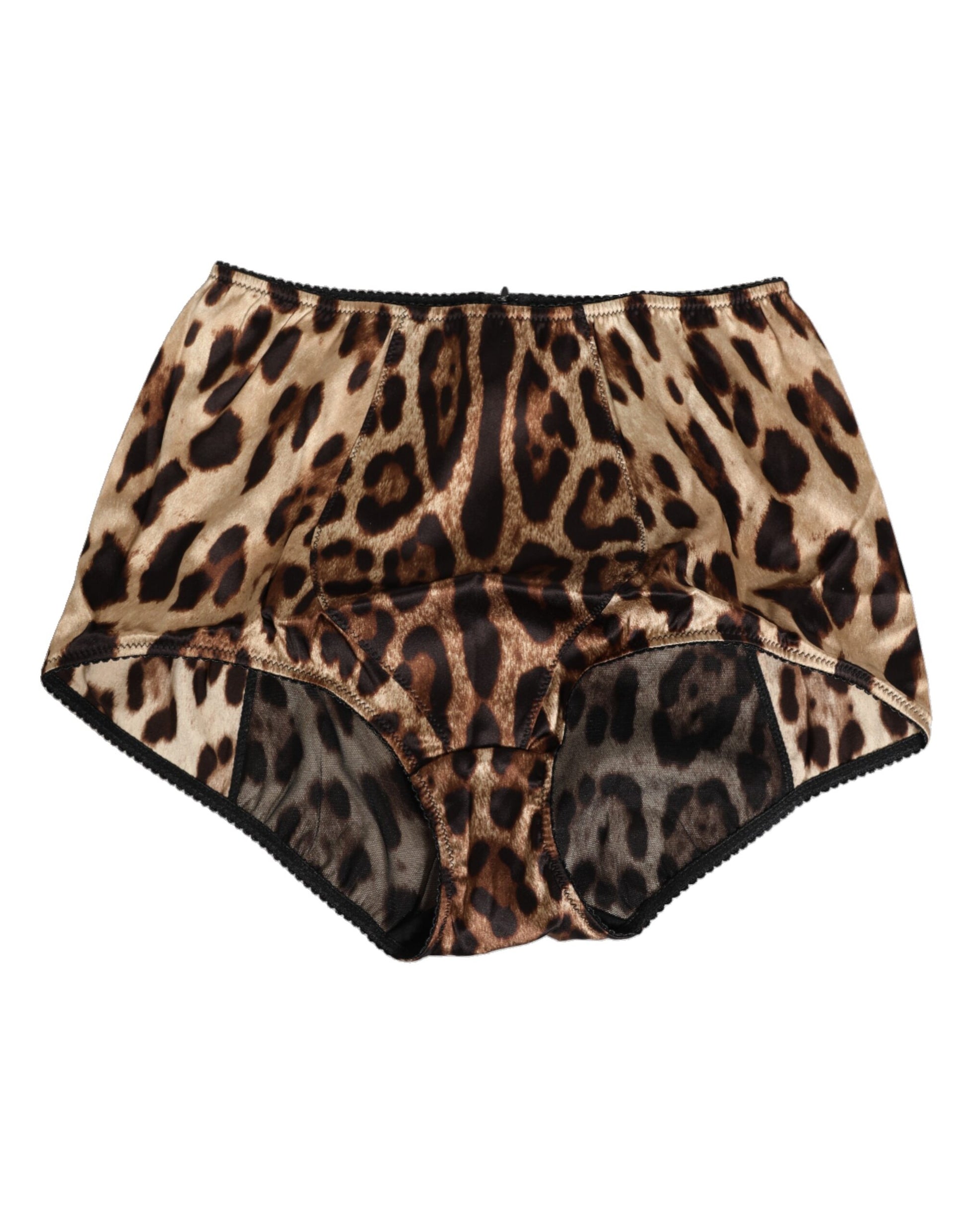 Multicolor Leopard Silk High Waist Girdle Underwear