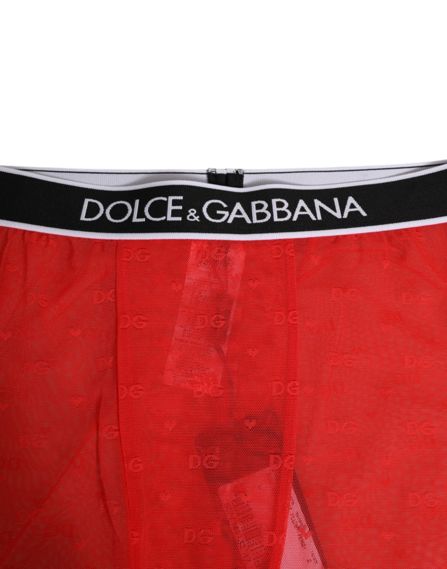 Red Logo Lace Tight Midi Trousers Underwear