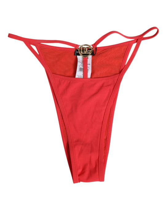 Red Nylon Stretch Tanga Brief Panty Underwear