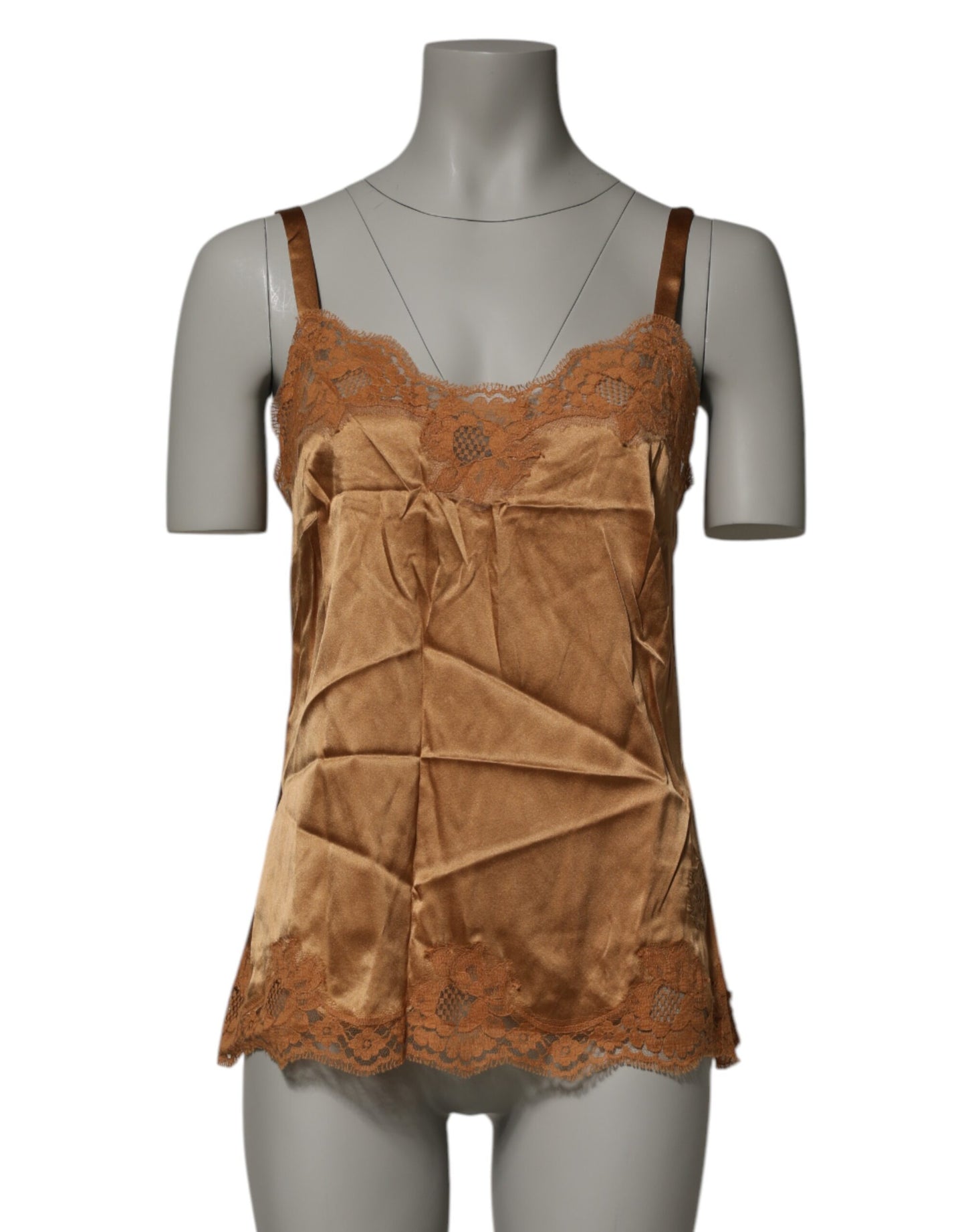 Brown Floral Lace Tank Lingerie Sleepwear Underwear