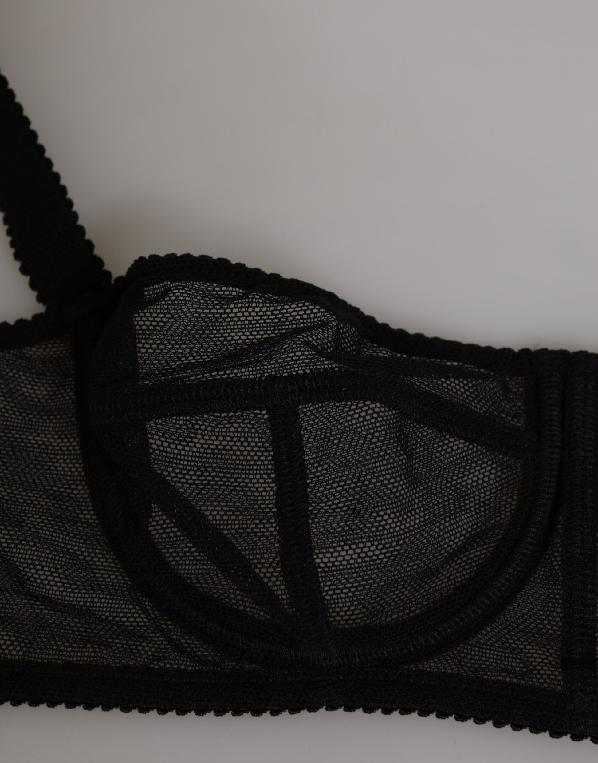 Black Floral Underwired Balconette Bra Underwear