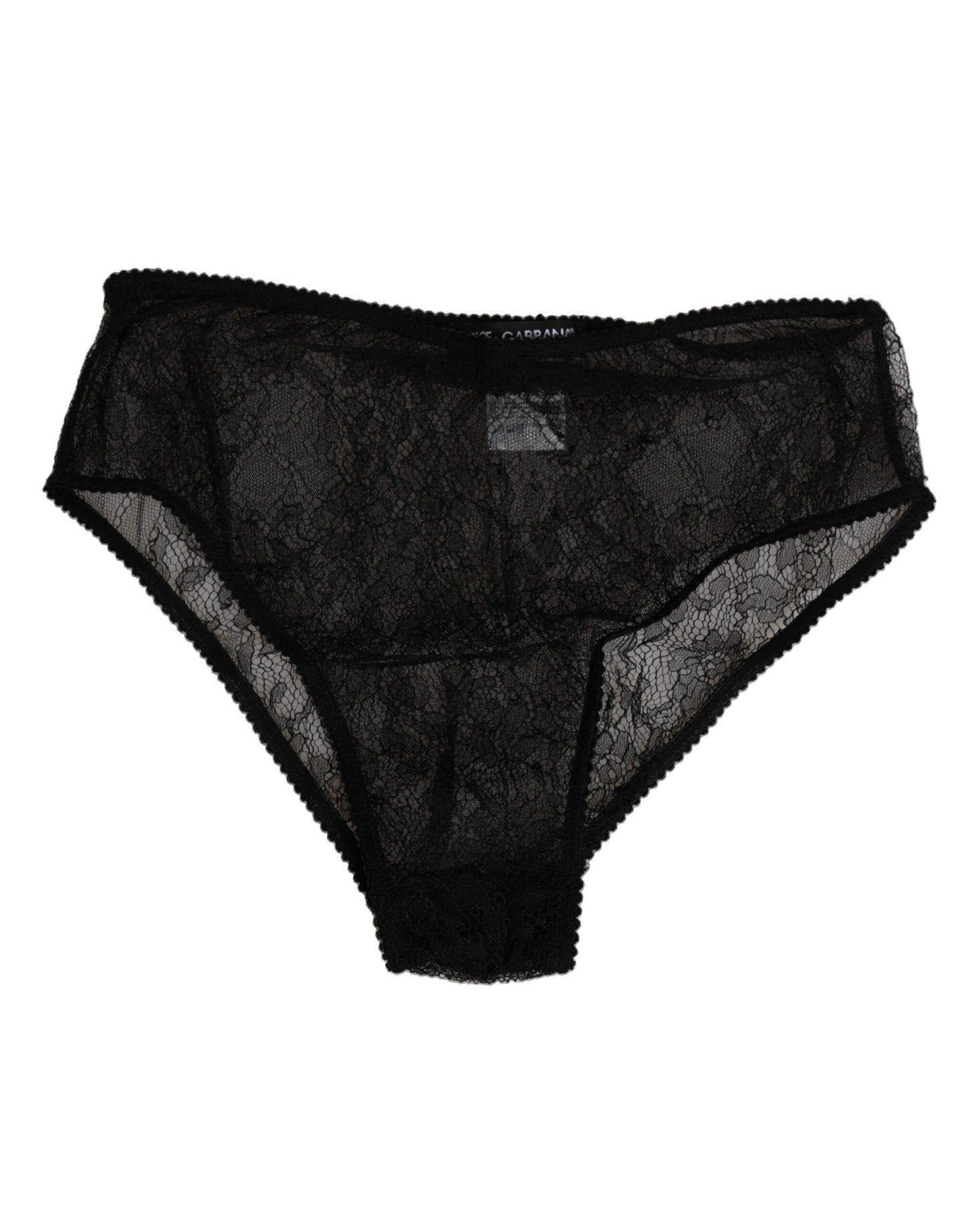 Black Nylon Stretch High Waist Panty Underwear