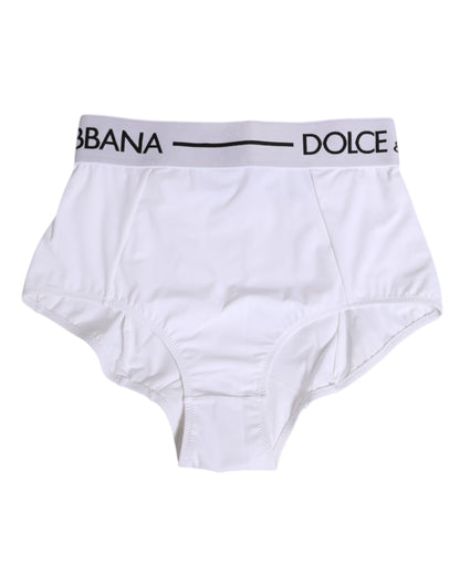 White Nylon Logo Waistband Coulotte Underwear