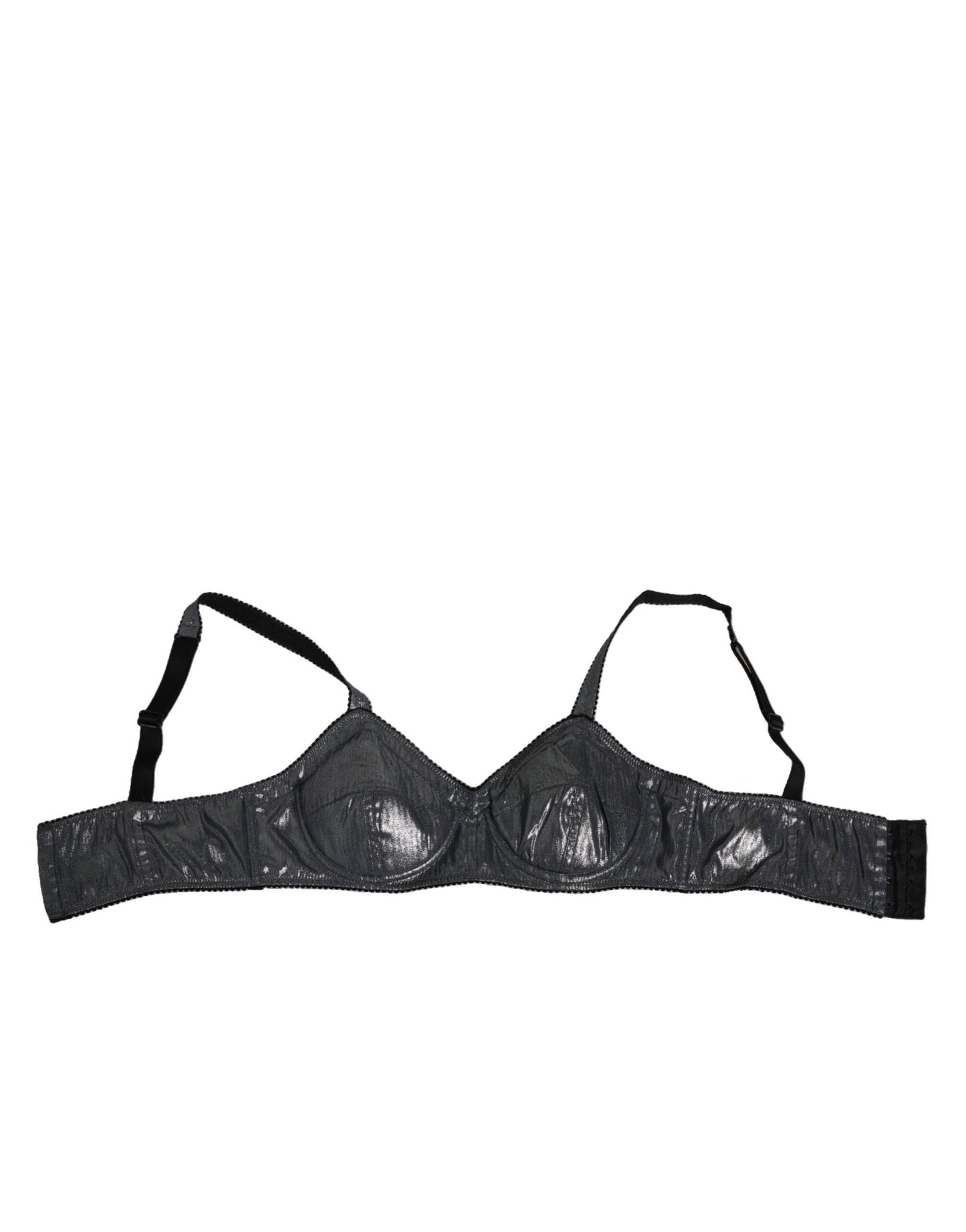 Dark Gray Silk Stretch Balconcino Bra Underwear