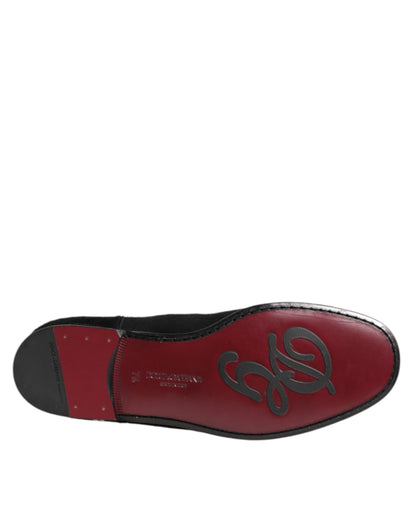 Black Leather Fur Men CHELSEA Boots Shoes