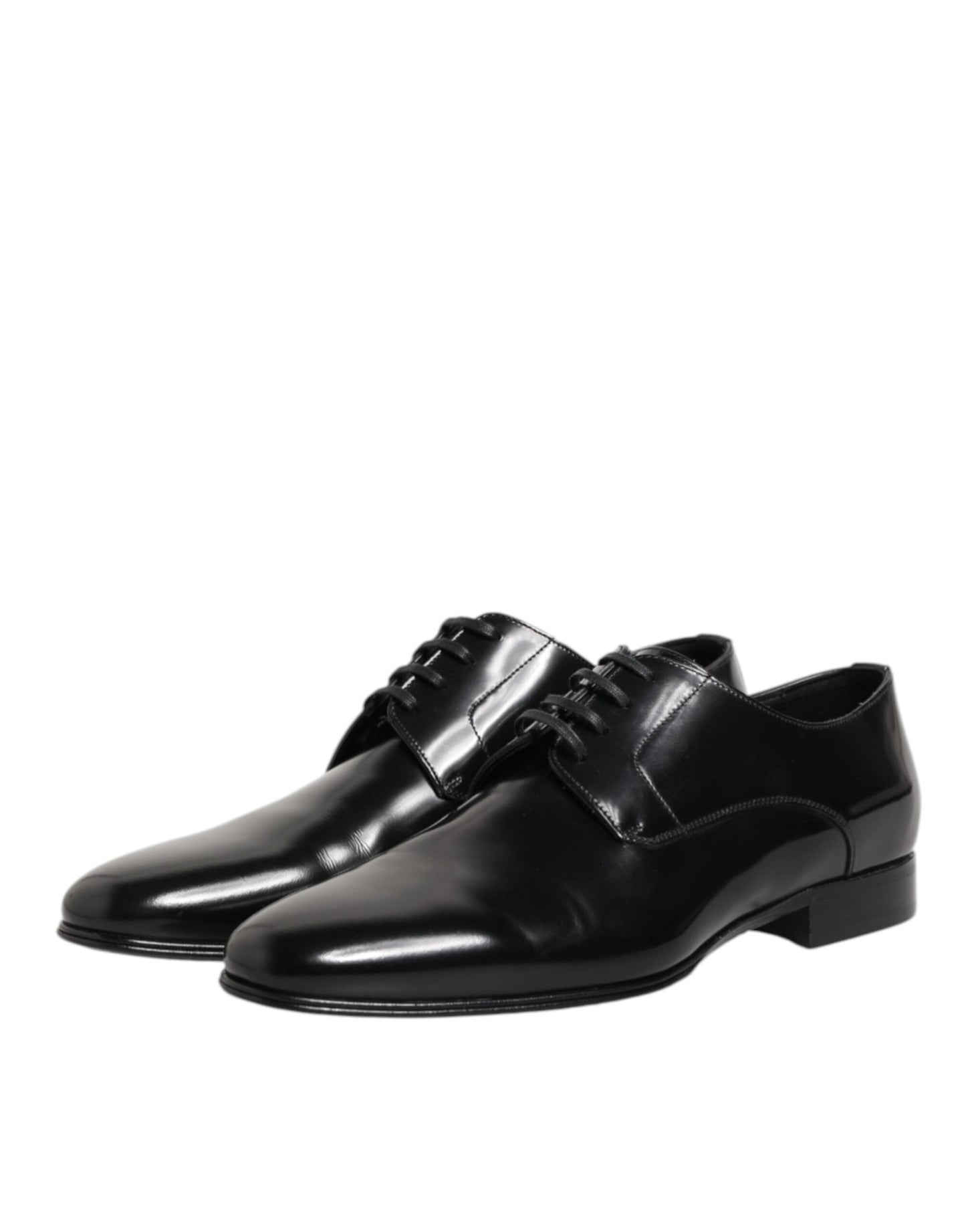 Black Calfskin Leather Derby Men Dress Shoes