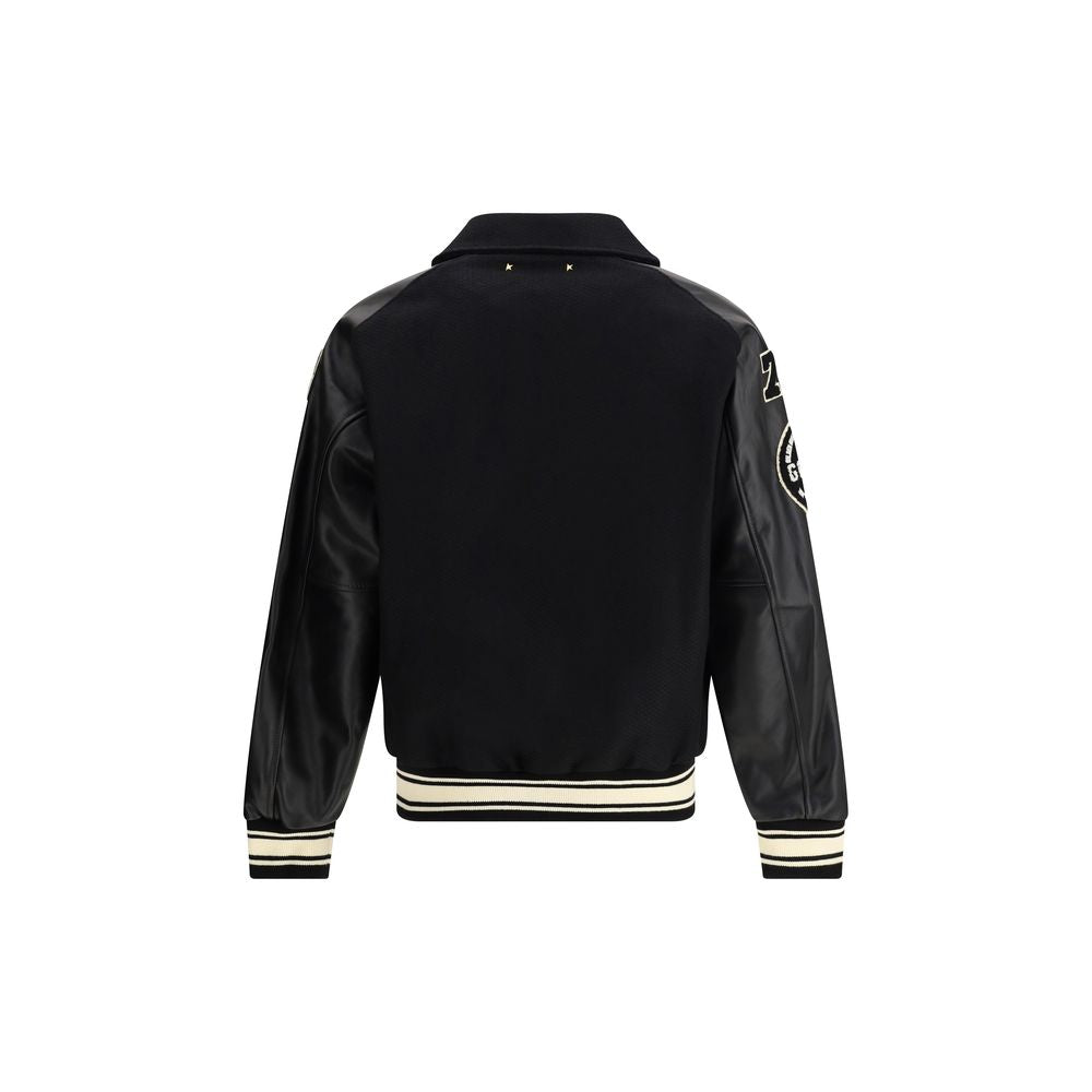 Black Fleece Wool Bomber