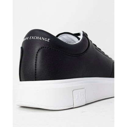 Black Leather Low Top Sneakers