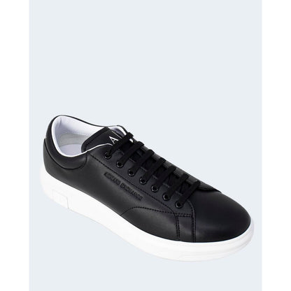 Black Leather Low Top Sneakers