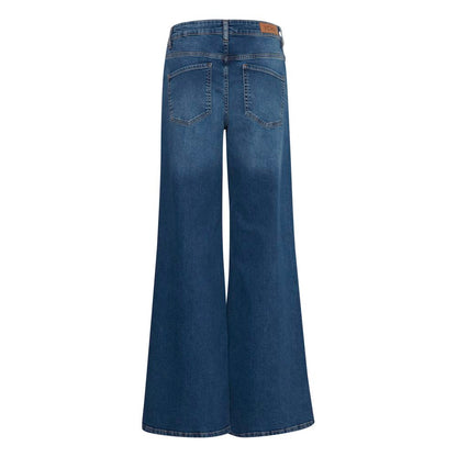 Blue Cotton Bootcut Jean