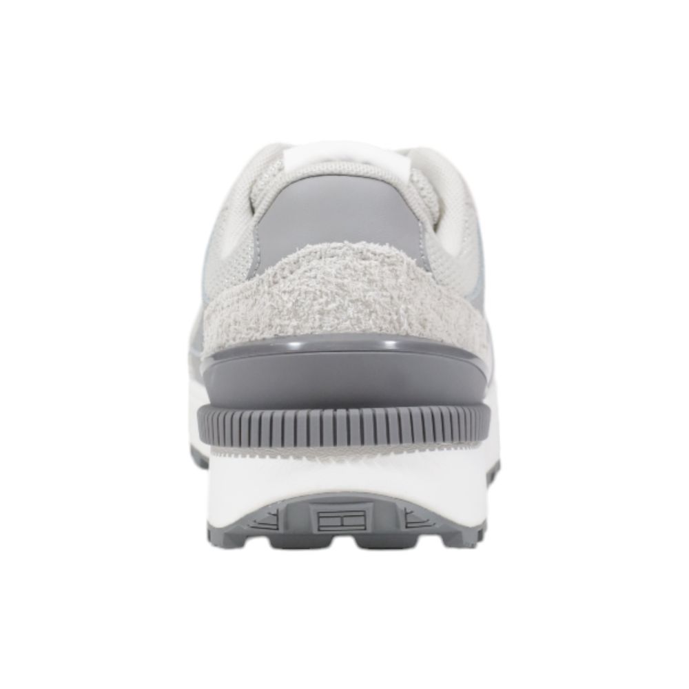 Gray Suede Leather Athletic Sneakers