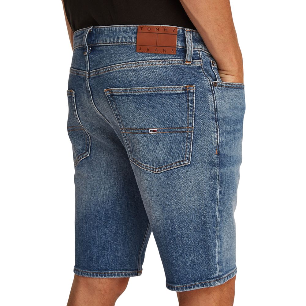 Blue Recycled Cotton Bermuda Shorts
