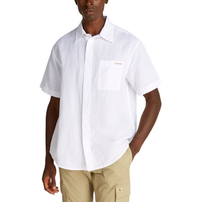 White Linen Shortsleeve Shirt