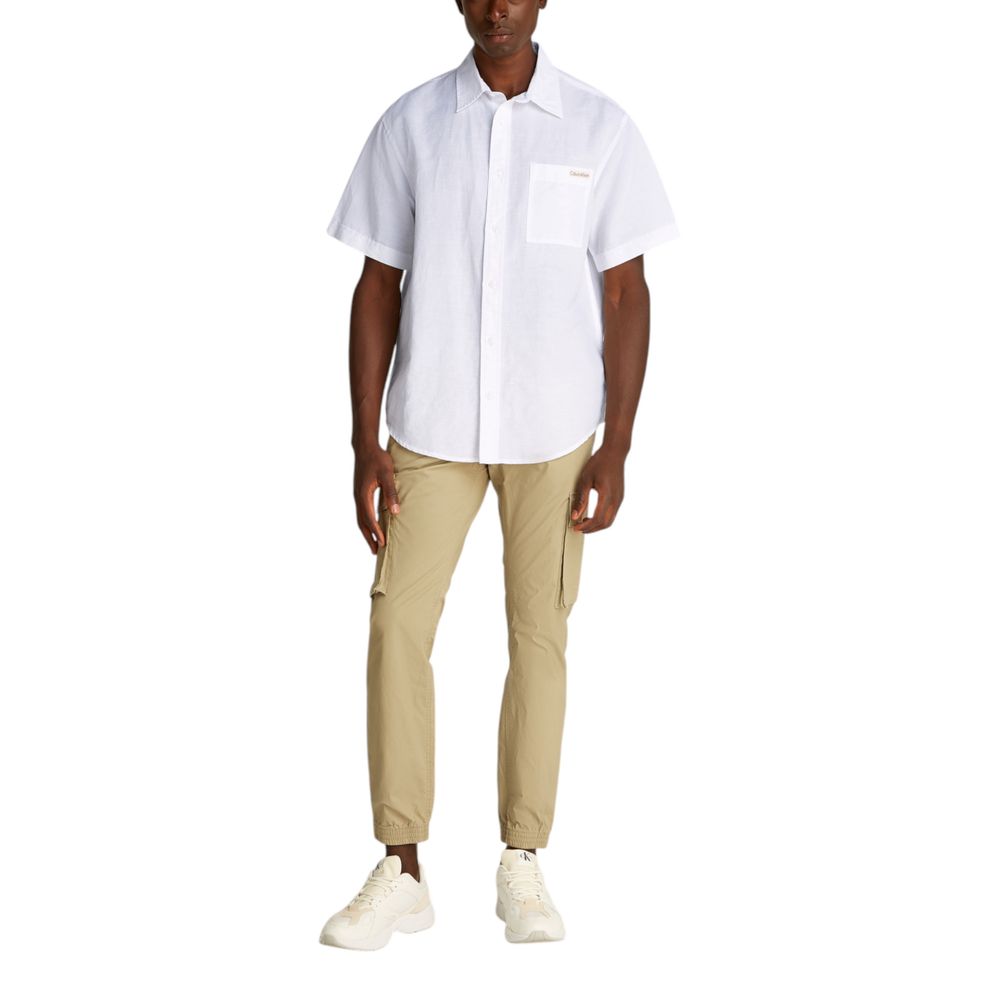 White Linen Shortsleeve Shirt