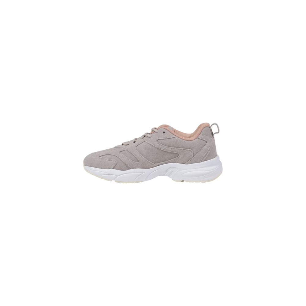 Gray Artificial Leather Athletic Sneakers