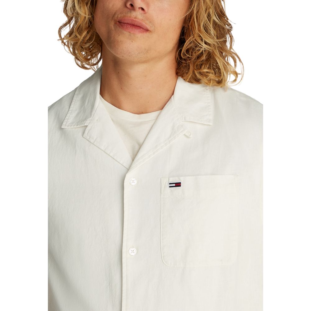 Cream Cotton Shortsleeve Shirt