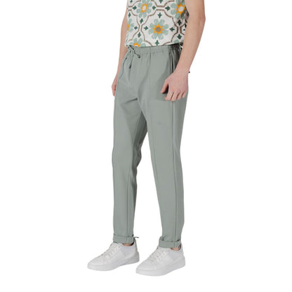 Green Polyester Joggers (Workout Pants)