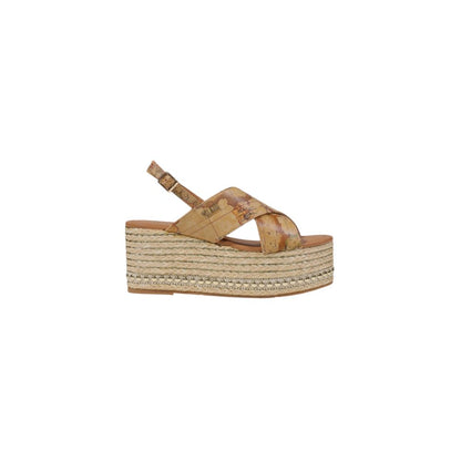 Beige Polyethylene Platform Sandals