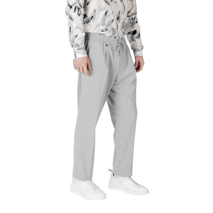Gray Polyester Pant