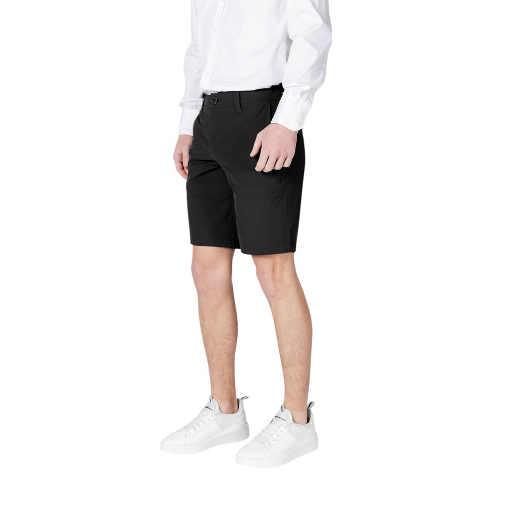 Black Polyamide Bermuda Shorts