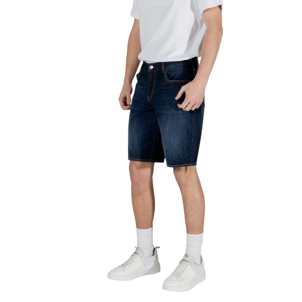 Blue Cotton Bermuda Shorts